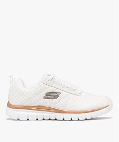 GEMO Baskets en mesh avec semelle légère femme - Skechers Blanc