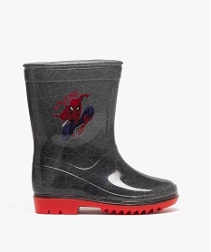 GEMO Bottes de pluie garçon à semelle contrastante - Spiderman noir standard