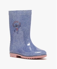 bottes de pluie fille a paillettes avec semelle crantee - lilo stitch bleu standard bottes de pluiesF100801_2