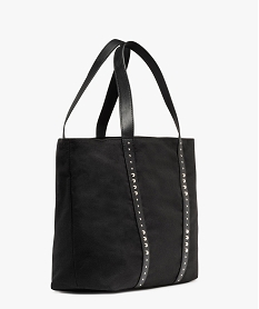 sac en toile avec clous metalliques fille noir standardF102901_2