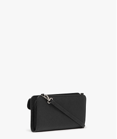 pochette a bandouliere compagnon avec poche smartphone femme noir standard porte-monnaie et portefeuillesF104501_2