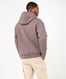 sweat a capuche uni homme violetF107201_3