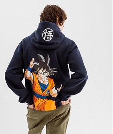 sweat a capuche en molleton doux imprime homme - dragon ball super bleuF107401_3