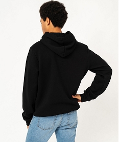 sweat a capuche en molleton imprime homme - one piece noirF108001_3