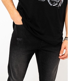 jean skinny en coton stretch delave homme noir jeans delavesF110001_2