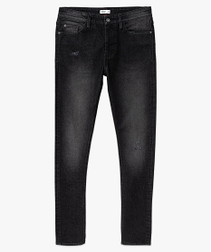 jean skinny en coton stretch delave homme noir jeans delavesF110001_4