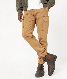 pantalon cargo coupe straight coloris unique homme brunF110501_1