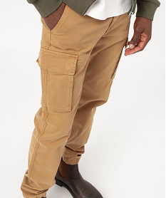 pantalon cargo coupe straight coloris unique homme brunF110501_2