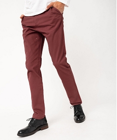 pantalon chino coupe slim en coton homme rougeF111401_2