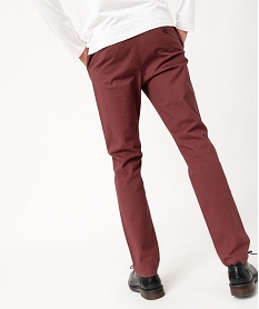 pantalon chino coupe slim en coton homme rougeF111401_3