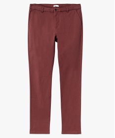 pantalon chino coupe slim en coton homme rougeF111401_4