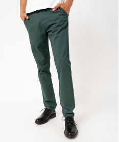 pantalon chino coupe slim en coton homme vertF111501_1