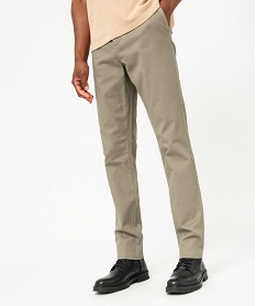 pantalon chino coupe slim en coton homme brunF111701_1