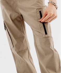 pantalon cargo en toile texturee homme beigeF112401_2