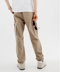 pantalon cargo en toile texturee homme beige pantalonsF112401_3