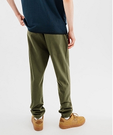 pantalon jogger en toile de coton homme vert pantalonsF112501_3