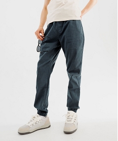 GEMO Pantalon jogger en toile de coton homme Beige