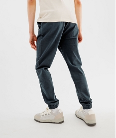 pantalon jogger en toile de coton homme beigeF112601_3