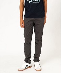 pantalon chino coupe slim en coton stretch homme grisF112901_1