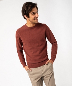 pull en maille fine mouchetee homme rouge pullsF118801_2