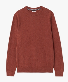 pull en maille fine mouchetee homme rouge pullsF118801_4