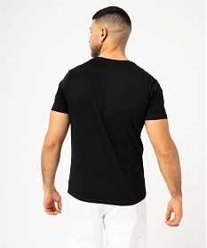 tee-shirt manches courtes en coton imprime homme noir tee-shirtsF119701_3