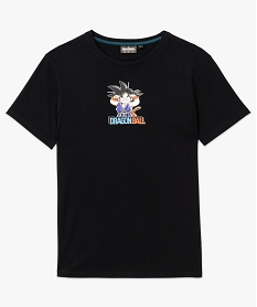 tee-shirt manches courtes imprime devant et dos homme - dragon ball noir tee-shirtsF122401_4