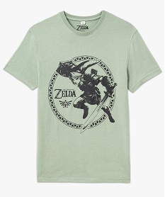 tee-shirt manches courtes avec motif zelda homme - nintendo vert tee-shirtsF123101_4