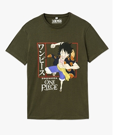 tee-shirt manches courtes imprime homme - one piece vert tee-shirtsF123201_4