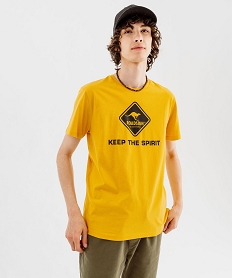 tee-shirt manches courtes imprime homme - roadsign jaune tee-shirtsF125201_2