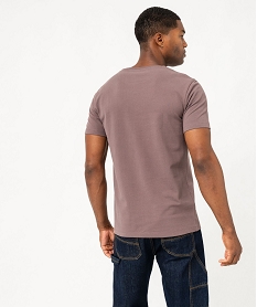 tee-shirt manches courtes en maille piquee homme violet tee-shirtsF125501_3