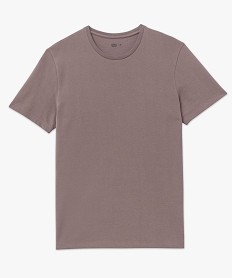 tee-shirt manches courtes en maille piquee homme violet tee-shirtsF125501_4