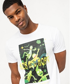 tee-shirt manches courtes en coton imprime homme - rick morty vert tee-shirtsF125701_2