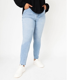 jean slim stretch delave femme grande taille bleu pantalons et jeansF129001_1