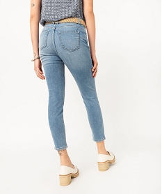 jean 78eme coupe slim avec ceinture tressee femme grisF129101_3