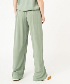 pantalon fluide en viscose coupe large femme vert pantalonsF130101_3