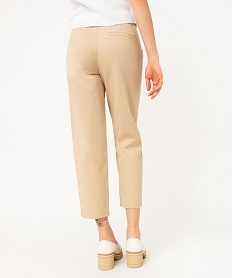 pantalon en twill de coton avec ceinture tressee femme beige pantalonsF130701_3