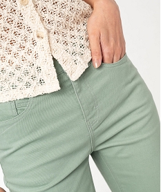 pantalon coupe regular taille normale femme vert pantalonsF131001_2