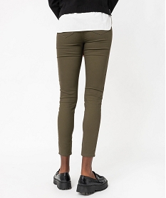 pantalon coupe slim taille normale femme vert pantalonsF131101_3