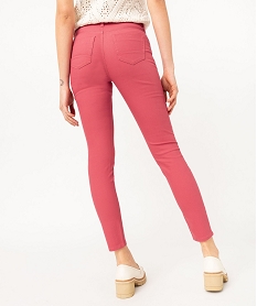 pantalon coupe slim taille normale femme roseF131201_3