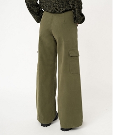 pantalon large coupe cargo femme vertF132001_3