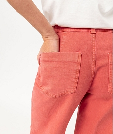 pantacourt en jean cropped wide leg colore femme rose pantacourtsF132501_2