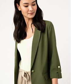 veste de tailleur a manches 34 femme vert vestesF133301_2