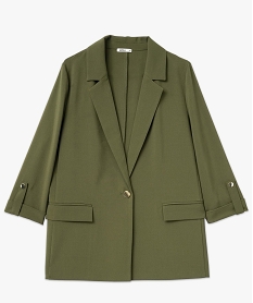 veste de tailleur a manches 34 femme vert vestesF133301_4