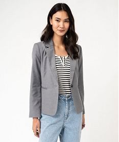 GEMO Veste de tailleur chinée femme Gris