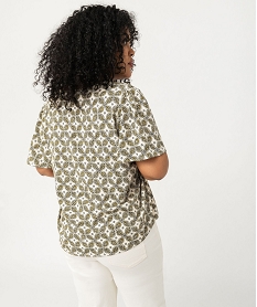 blouse manches courtes en viscose imprimee femme grande taille blanc chemisiers et blousesF135101_3