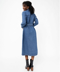 robe en jean longue a manches longues femme - lulucastagnette bleuF139301_3