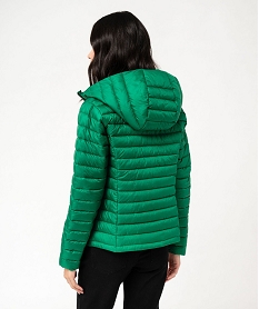 doudoune a capuche rembourrage fin femme vert manteauxF140801_3