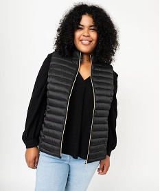 GEMO Blouson sans manches matelassé femme grande taille Noir