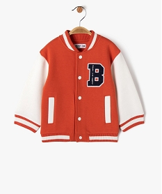 sweat boutonne bicolore bebe garcon rouge sweatsF155401_1